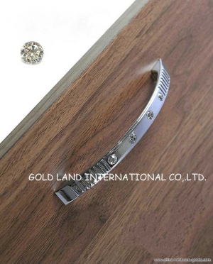 64mm l83xw10xh25mm crystal glass zinc alloy furniture drawer handle/kitchen cabinet handle