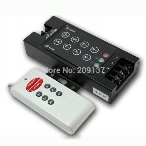 rgb led controller,remote controller, rgb led strip rf led controller,24v/12v,
