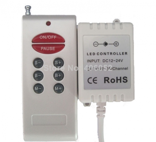 100set/lot whole rf 8-key led rgb controller wireless 8key controller for led dc12v 6a