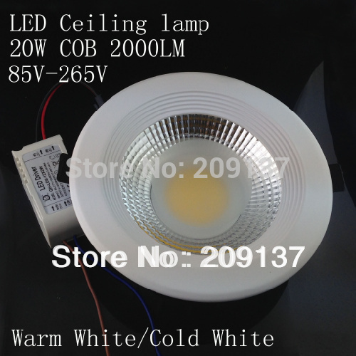 20w 30w cob led down light with ce & rohs approval / led recessed led downlight